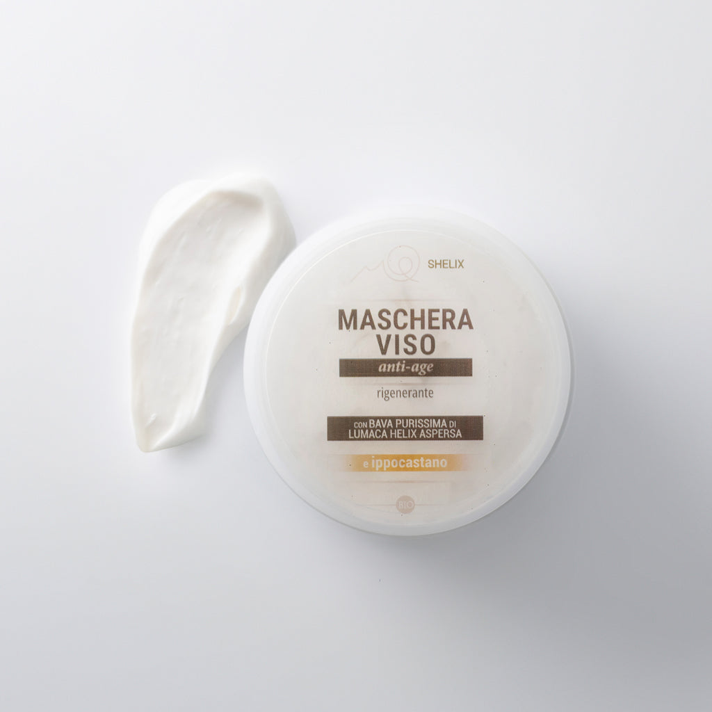 maschera viso bava di lumaca rigenerante compattante shelix 100ml